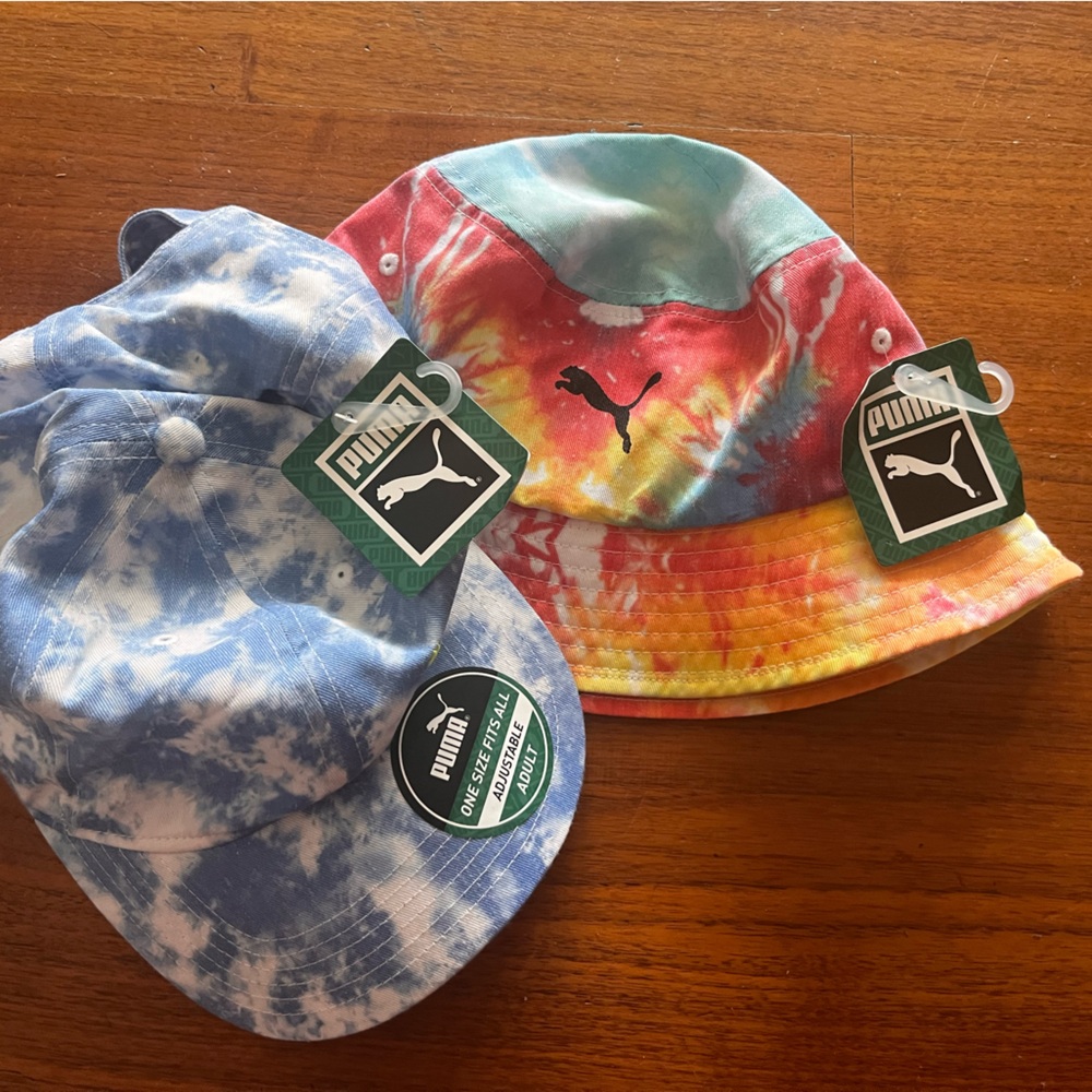Puma Tie-Dye Hat Set - Blue, Red, Yellow